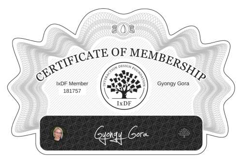 Certificate of Membership – Gyöngy Gora