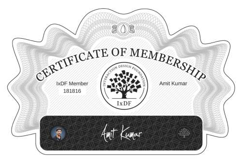 Certificate of Membership – Amit Kumar