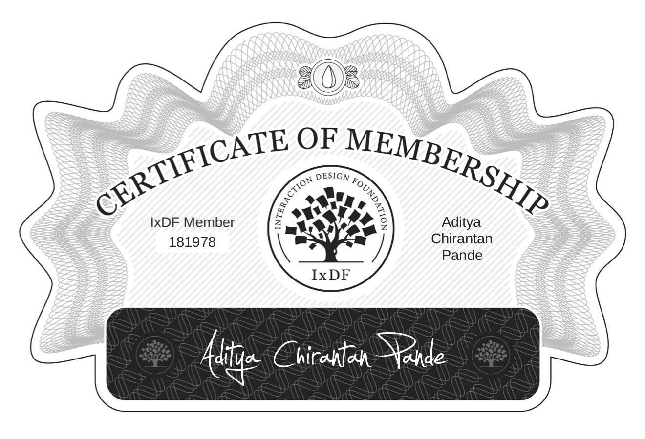 Certificate of Membership – Aditya Chirantan Pande