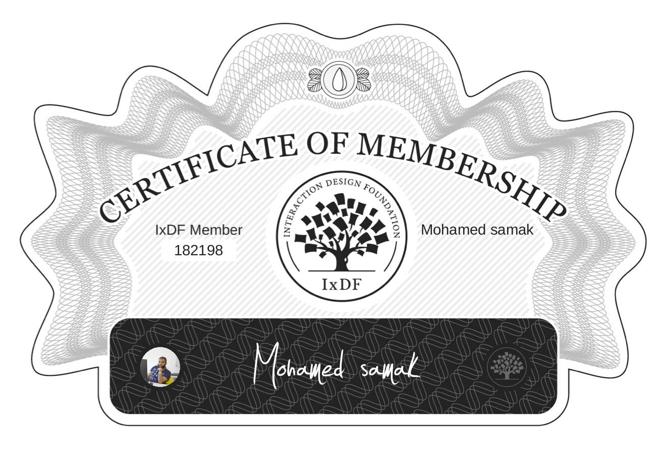 Certificate of Membership – Mohamed samak