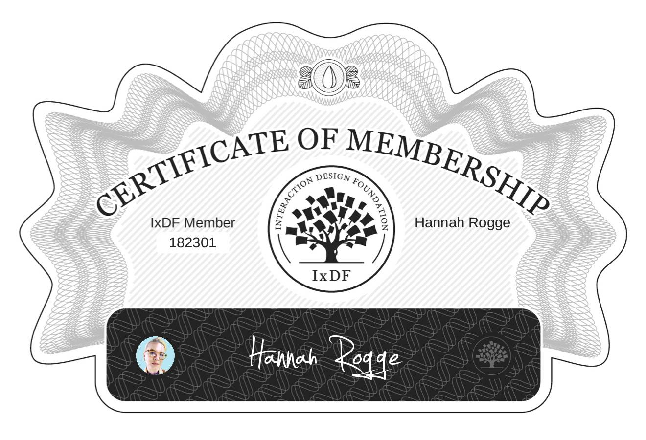 Certificate of Membership – Hannah Rogge