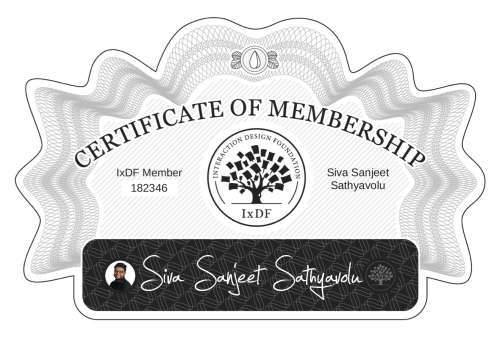 Certificate of Membership – Siva Sanjeet Sathyavolu