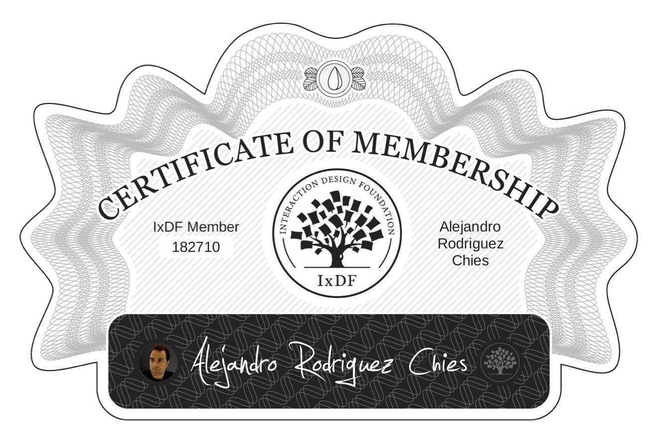 Certificate of Membership – Alejandro Rodriguez Chies