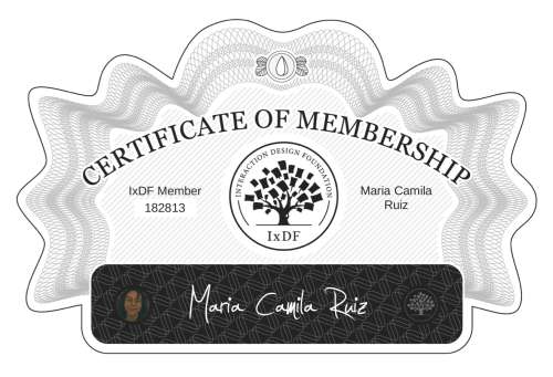 Certificate of Membership – Maria Camila Ruiz