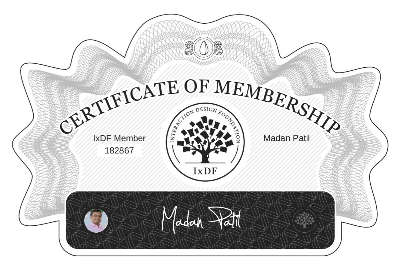 Certificate of Membership – Madan Patil