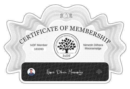 Certificate of Membership – Nimesh Dilhara Moonamalge
