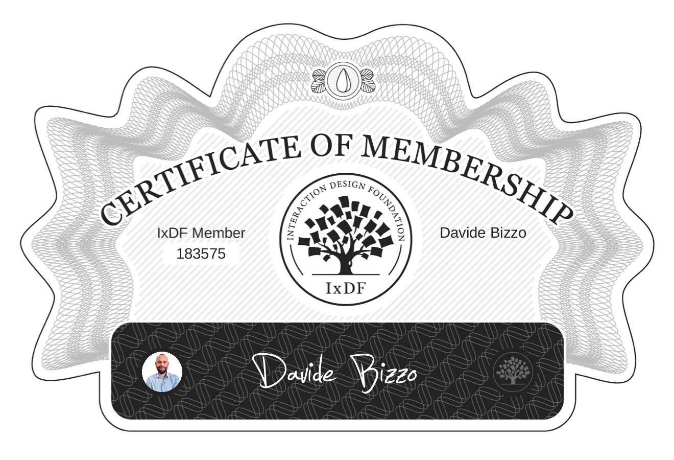 Certificate of Membership – Davide Bizzo