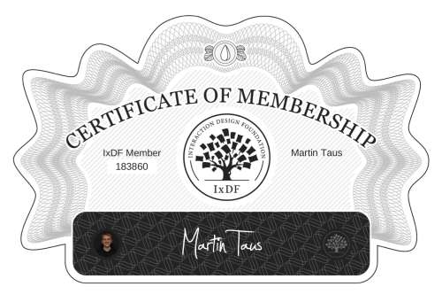 Certificate of Membership – Martin Taus