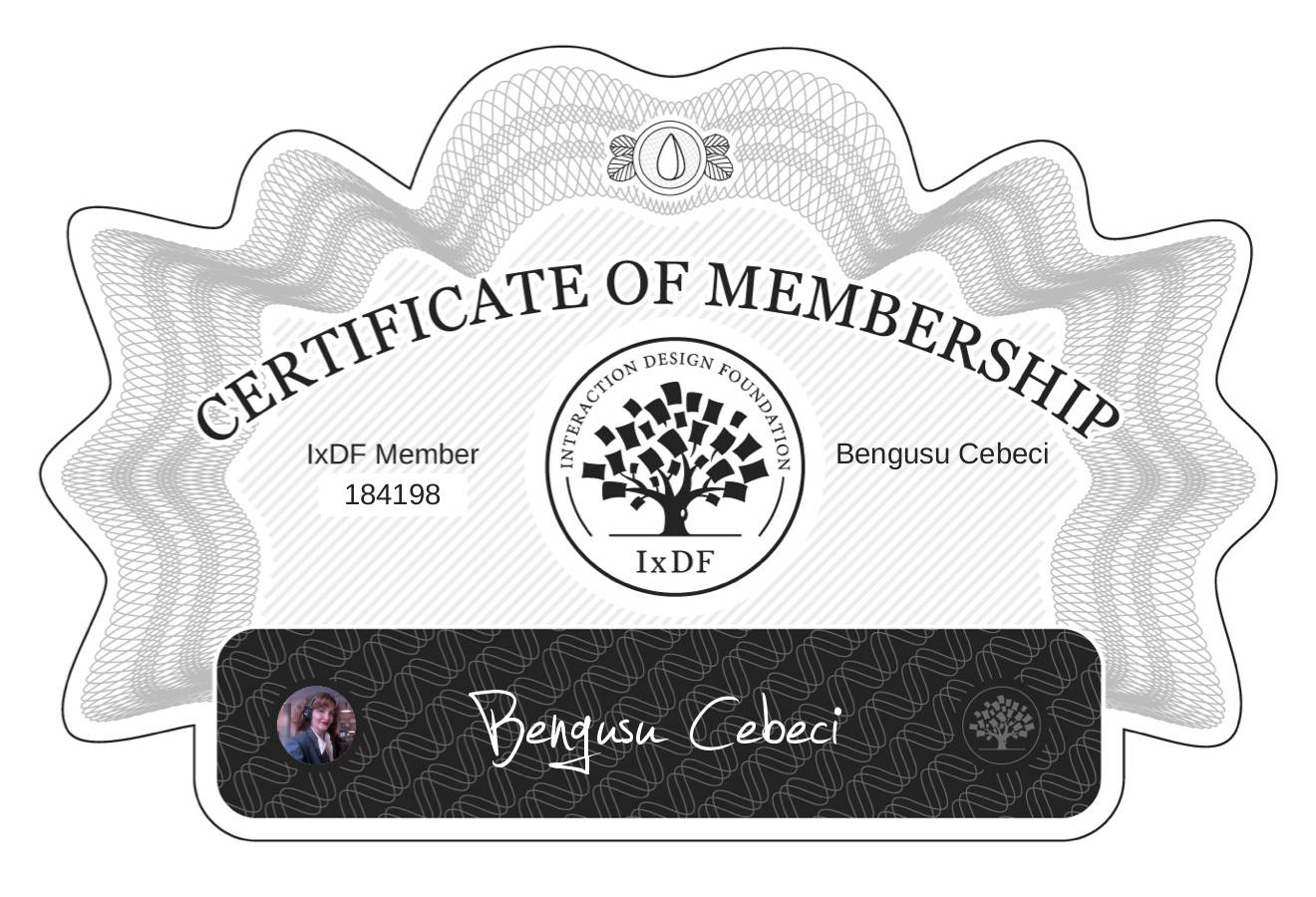 Certificate of Membership – Bengüsu Cebeci