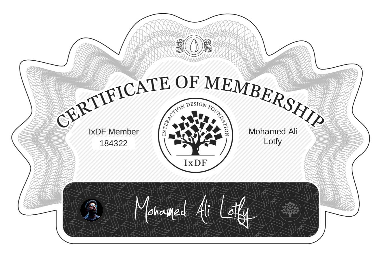 Certificate of Membership – Mohamed Ali Lotfy