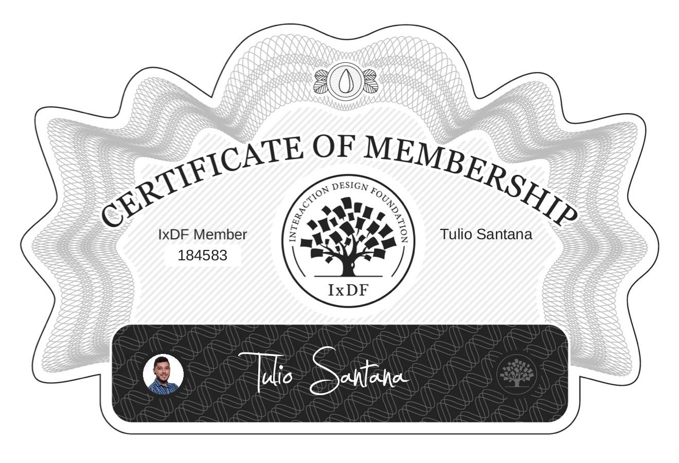 Certificate of Membership – Túlio Santana