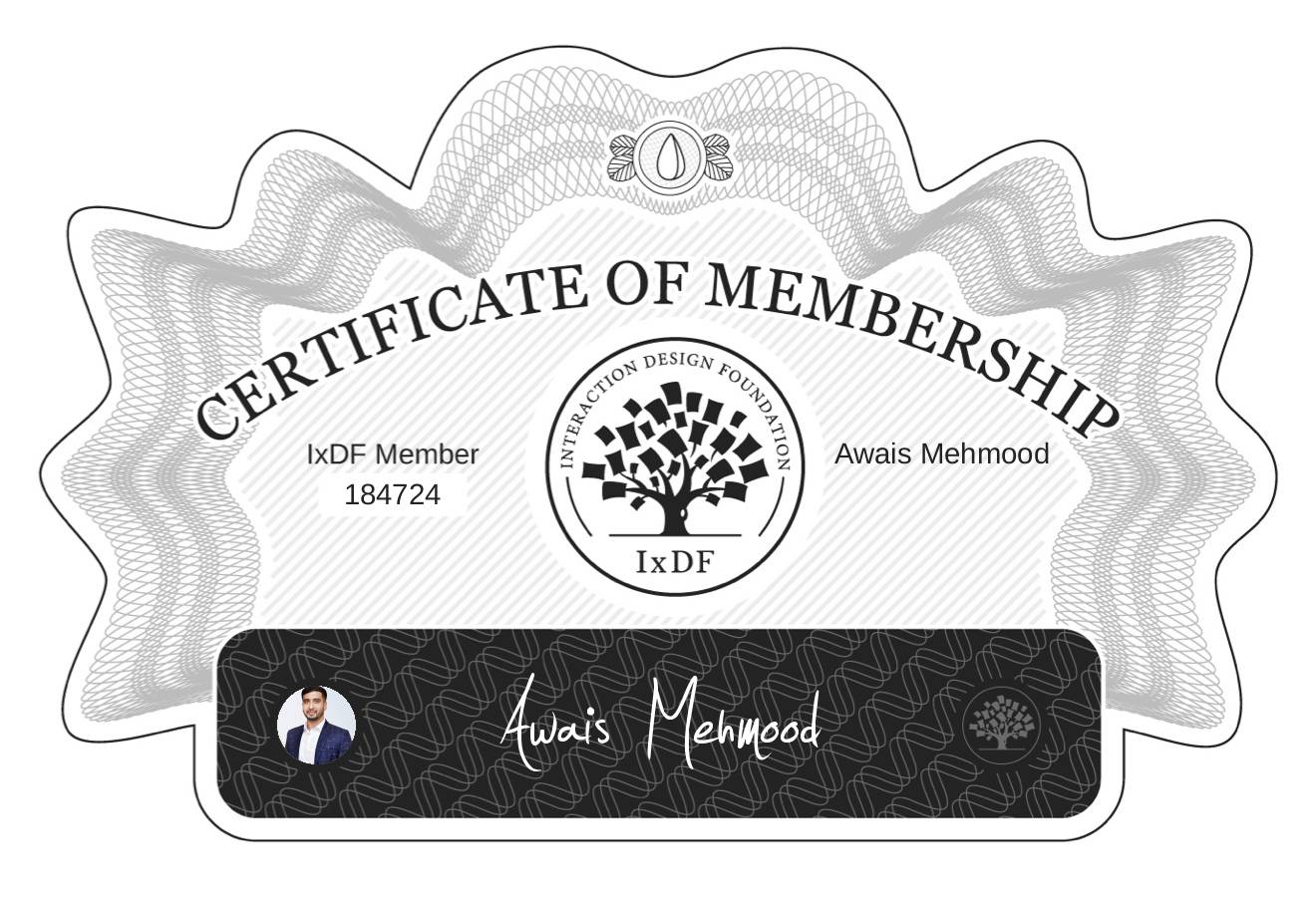Certificate of Membership – Awais Mehmood