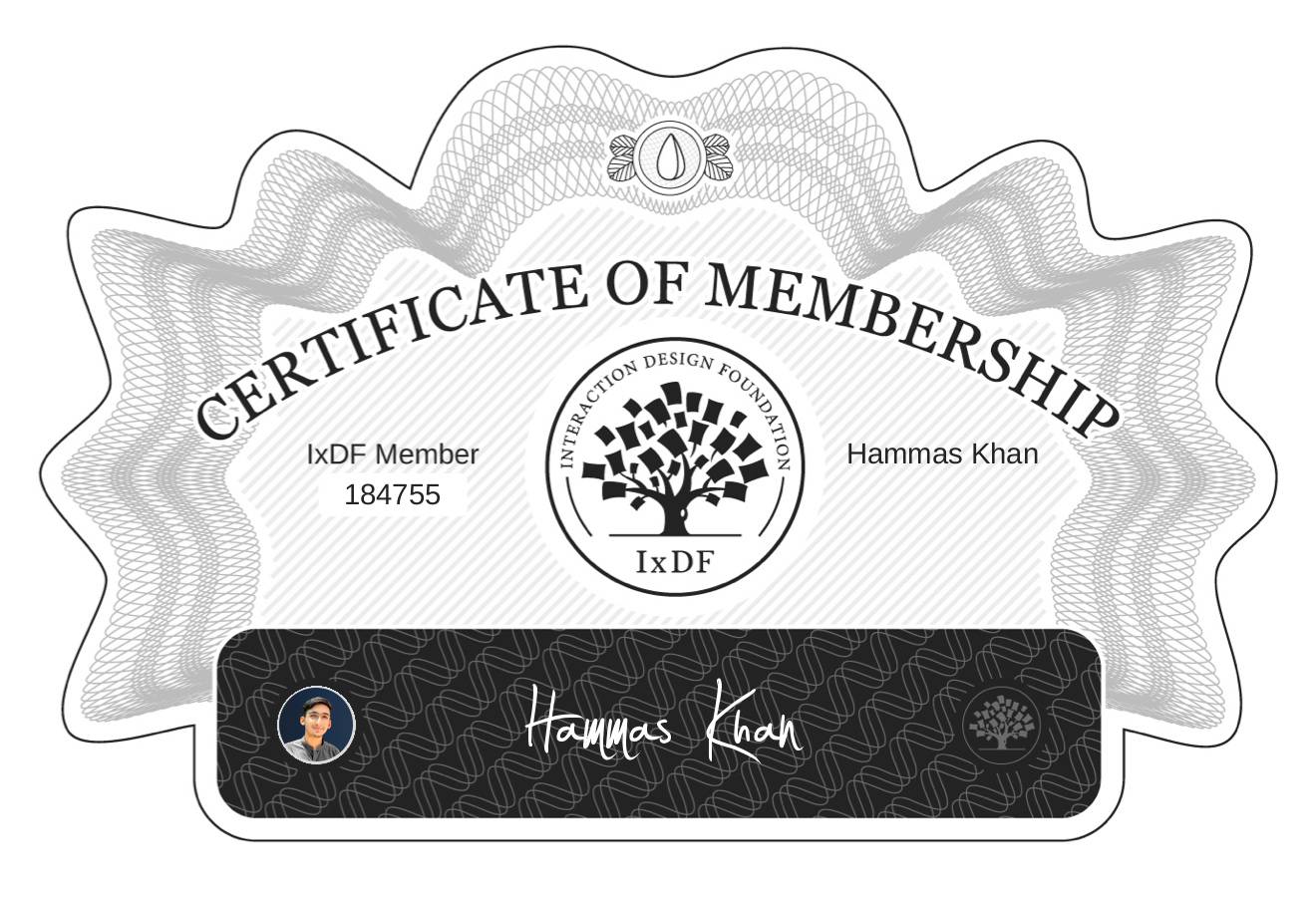 Certificate of Membership – Hammas Khan