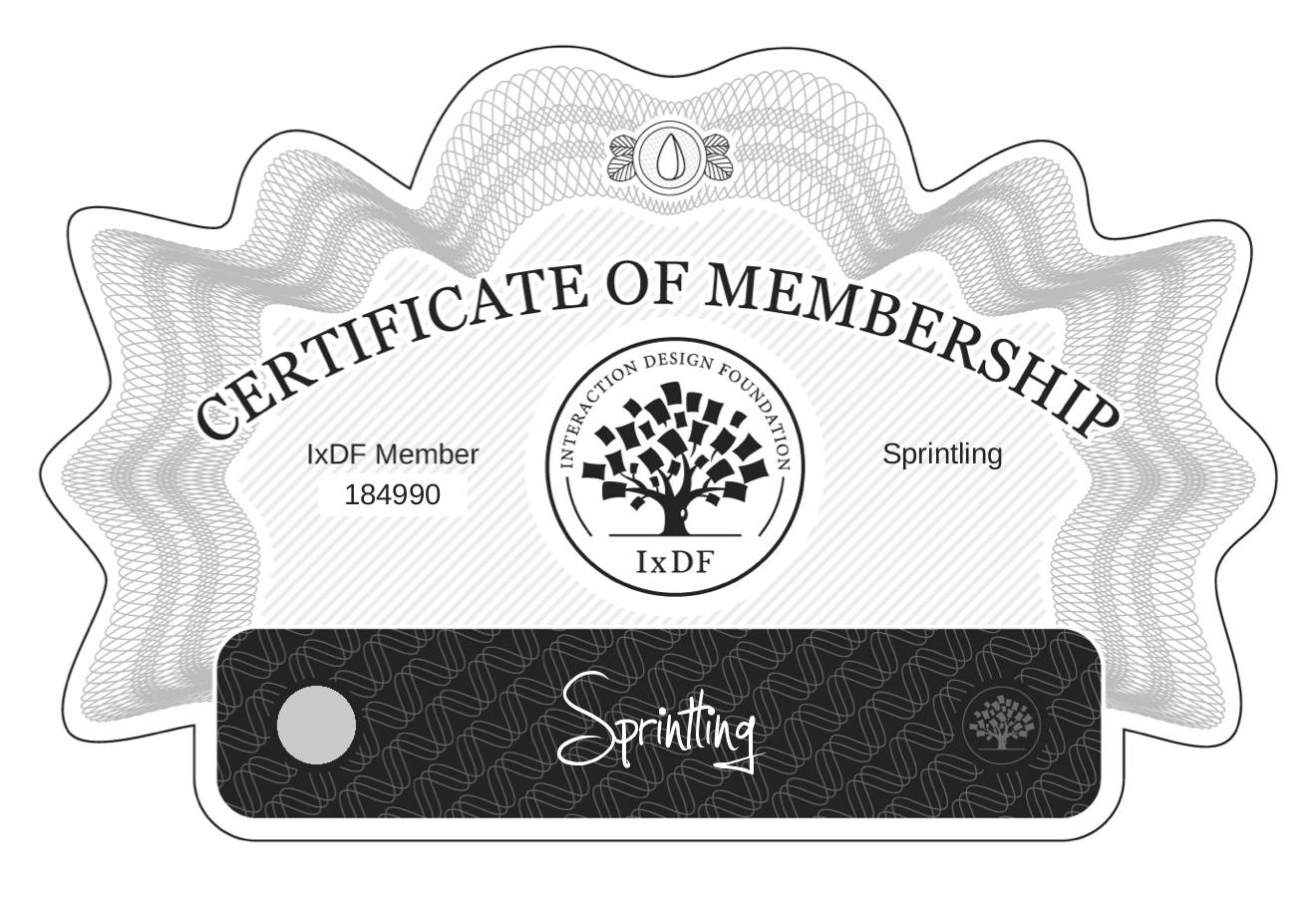 Certificate of Membership – Sprintling