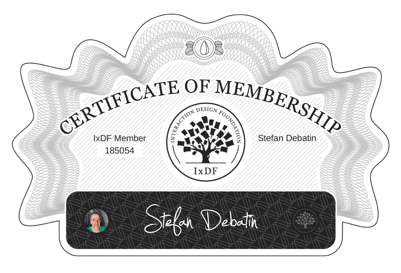 Certificate of Membership – Stefan Debatin