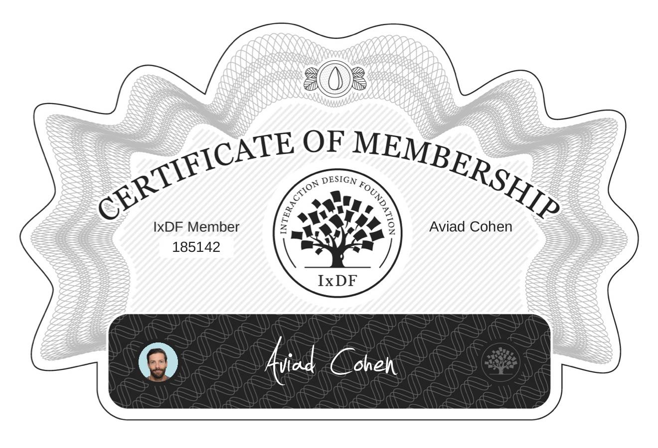Certificate of Membership – Aviad Cohen
