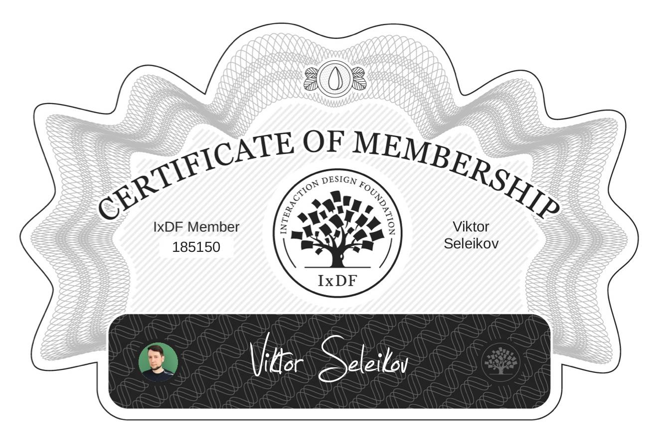 Certificate of Membership – Viktor Seleikov