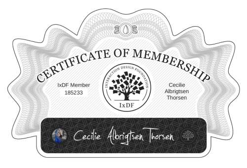 Certificate of Membership – Cecilie Albrigtsen Thorsen