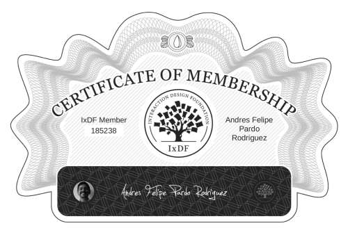 Certificate of Membership – Andres Felipe Pardo Rodriguez