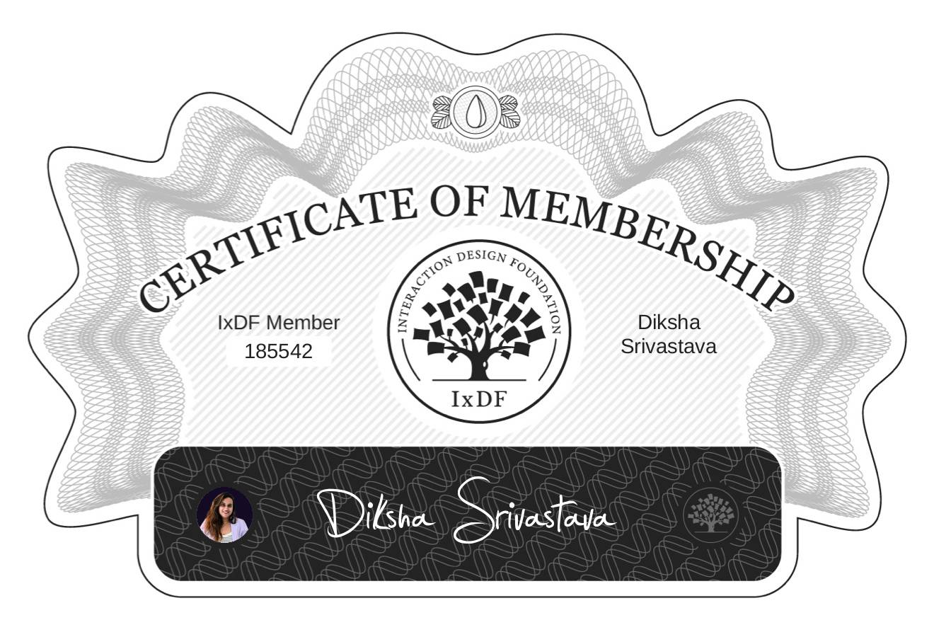 Certificate of Membership – Diksha Srivastava