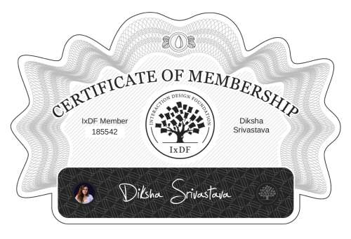 Certificate of Membership – Diksha Srivastava