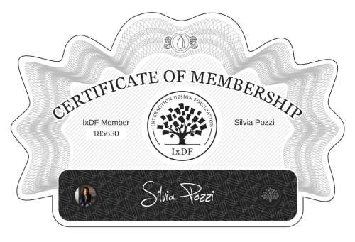 Certificate of Membership – Silvia Pozzi