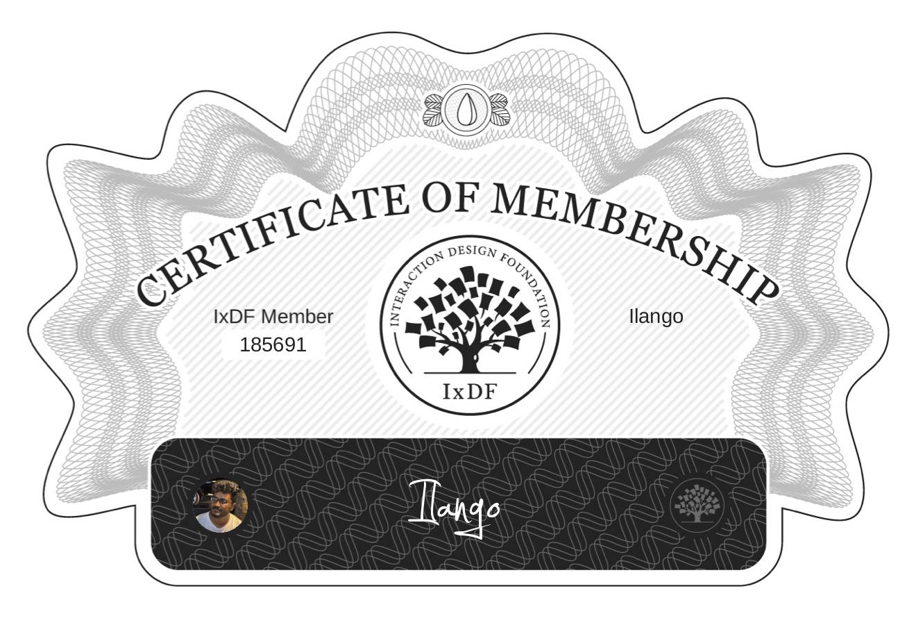 Certificate of Membership – Ilango