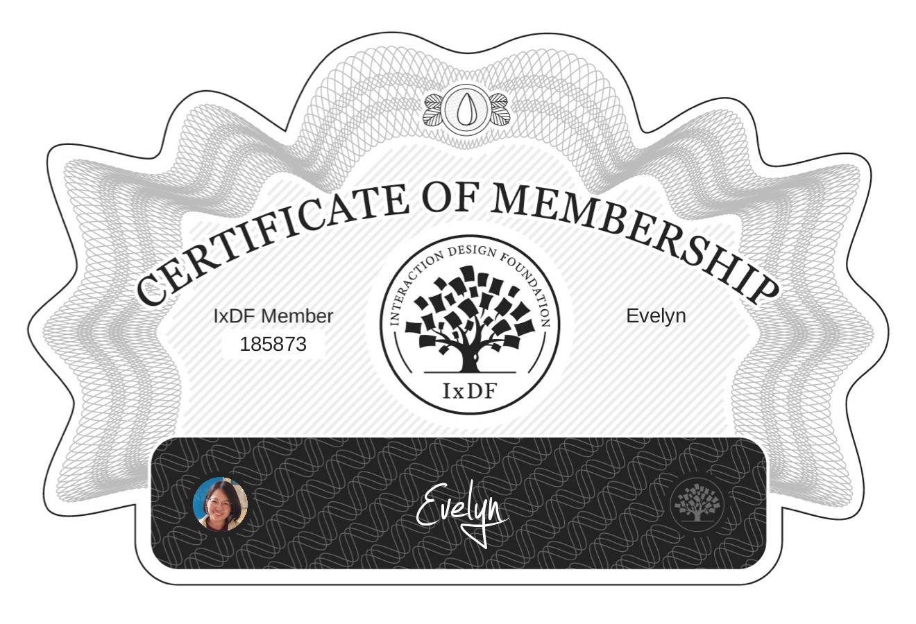 Certificate of Membership – Evelyn
