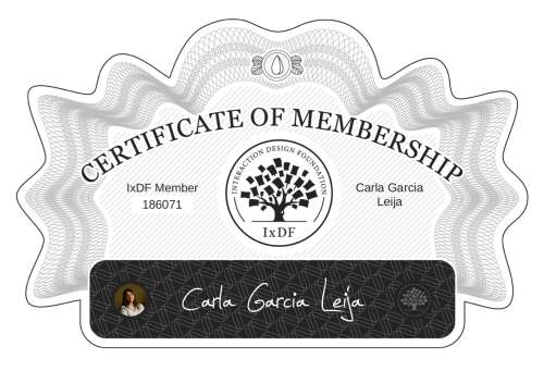Certificate of Membership – Carla Garcia Leija