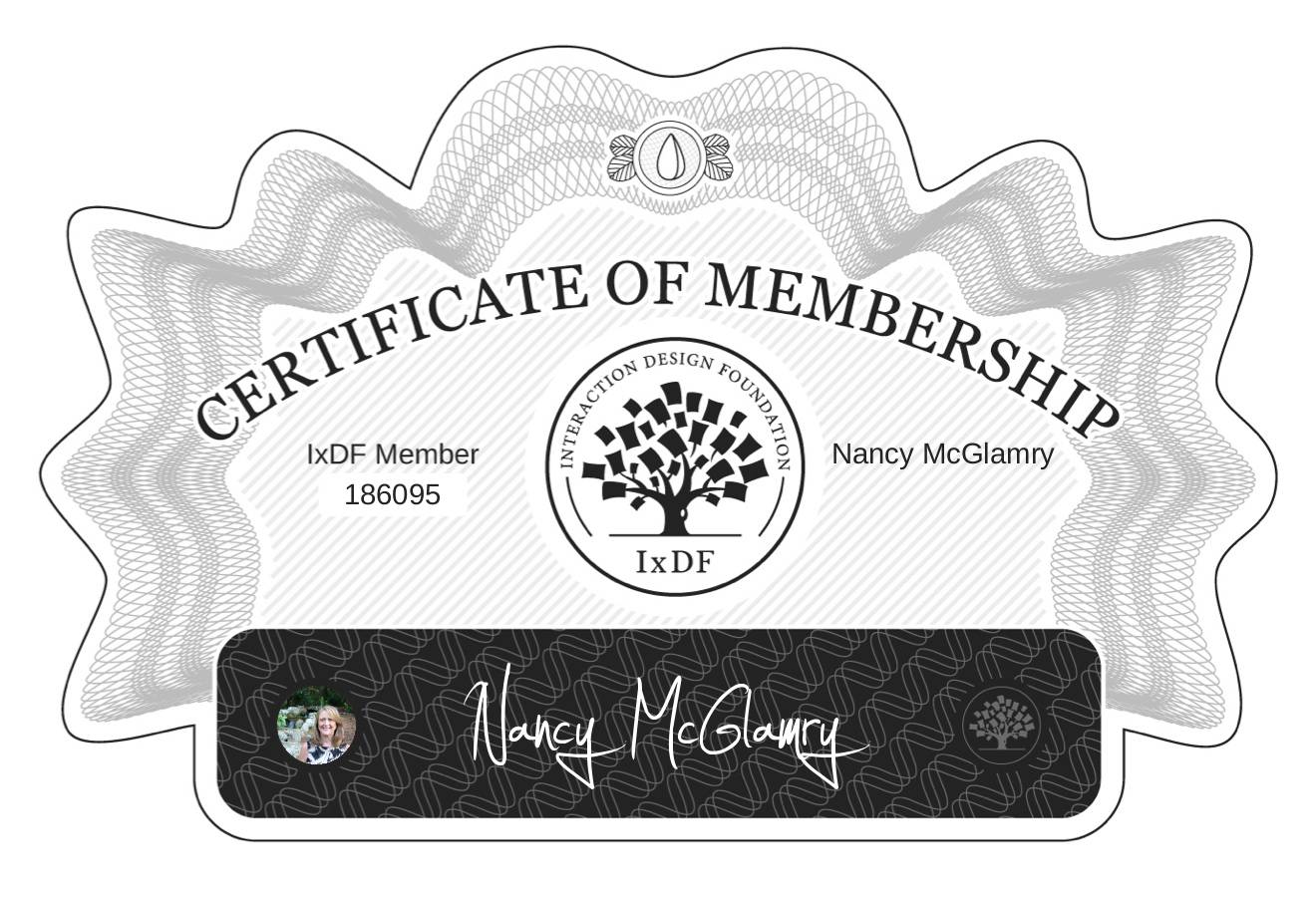 Certificate of Membership – Nancy McGlamry