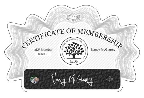 Certificate of Membership – Nancy McGlamry