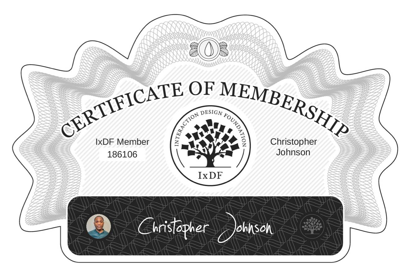 Certificate of Membership – Christopher Johnson