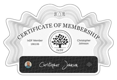 Certificate of Membership – Christopher Johnson