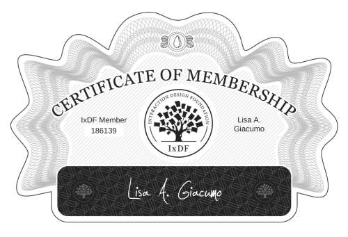 Certificate of Membership – Lisa A. Giacumo