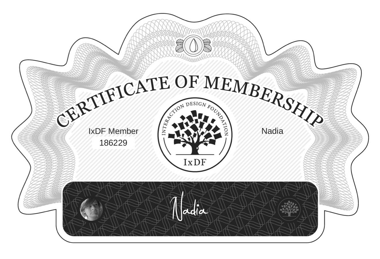 Certificate of Membership – Nadia