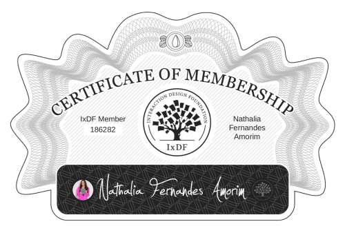 Certificate of Membership – Nathalia Fernandes Amorim