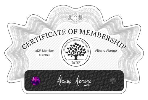 Certificate of Membership – Albano Abrego