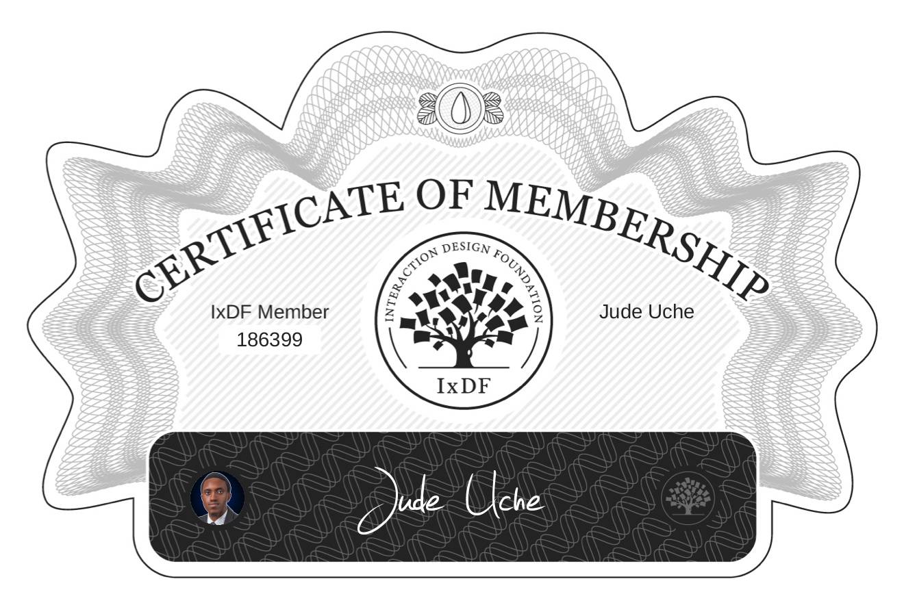 Certificate of Membership – Jude Uche