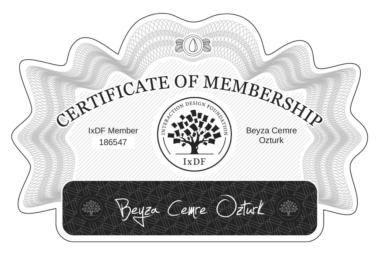 Certificate of Membership – Beyza Cemre Öztürk