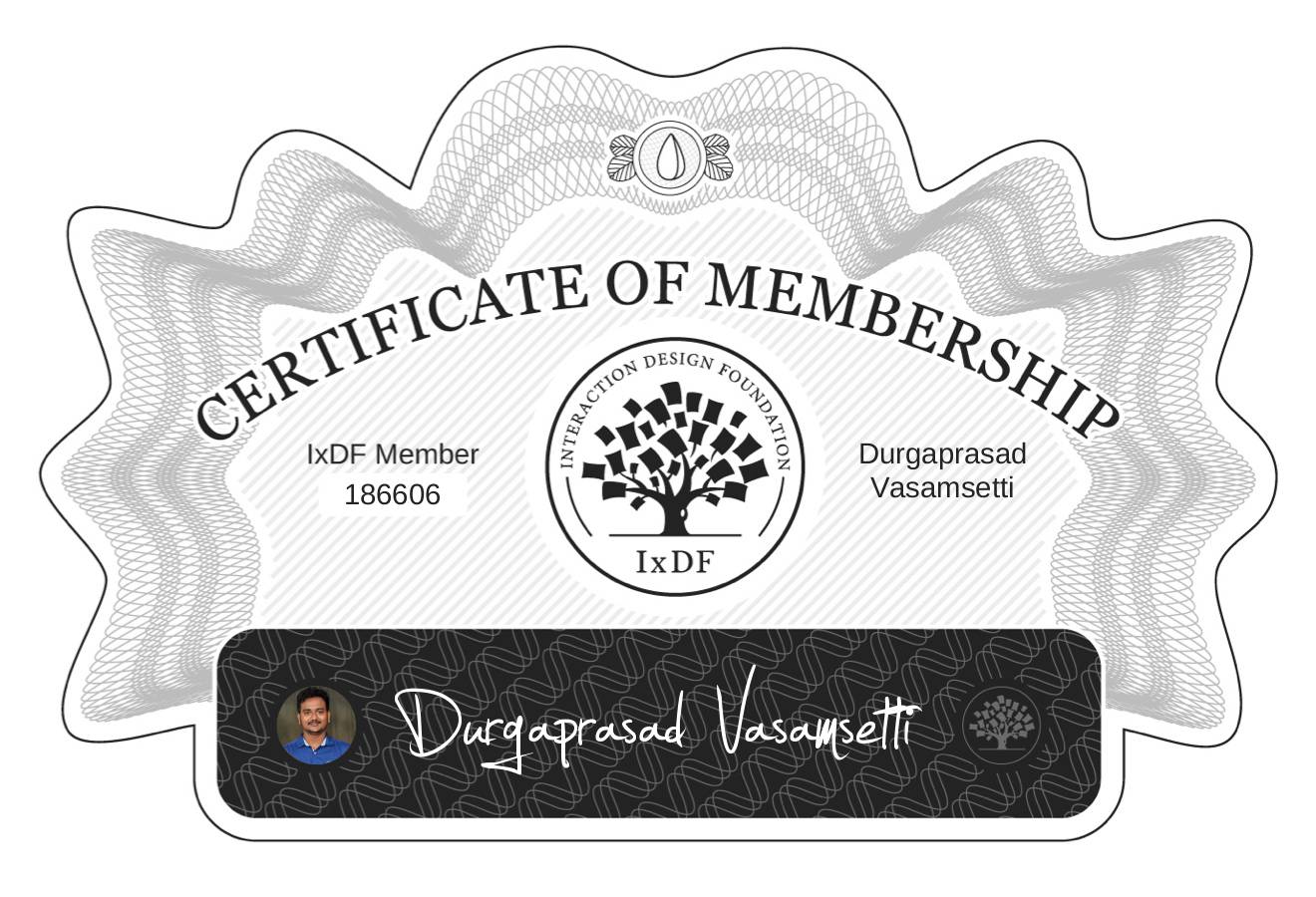 Certificate of Membership – Durgaprasad Vasamsetti