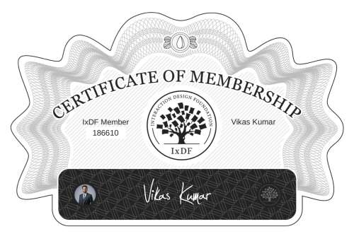 Certificate of Membership – Vikas Kumar