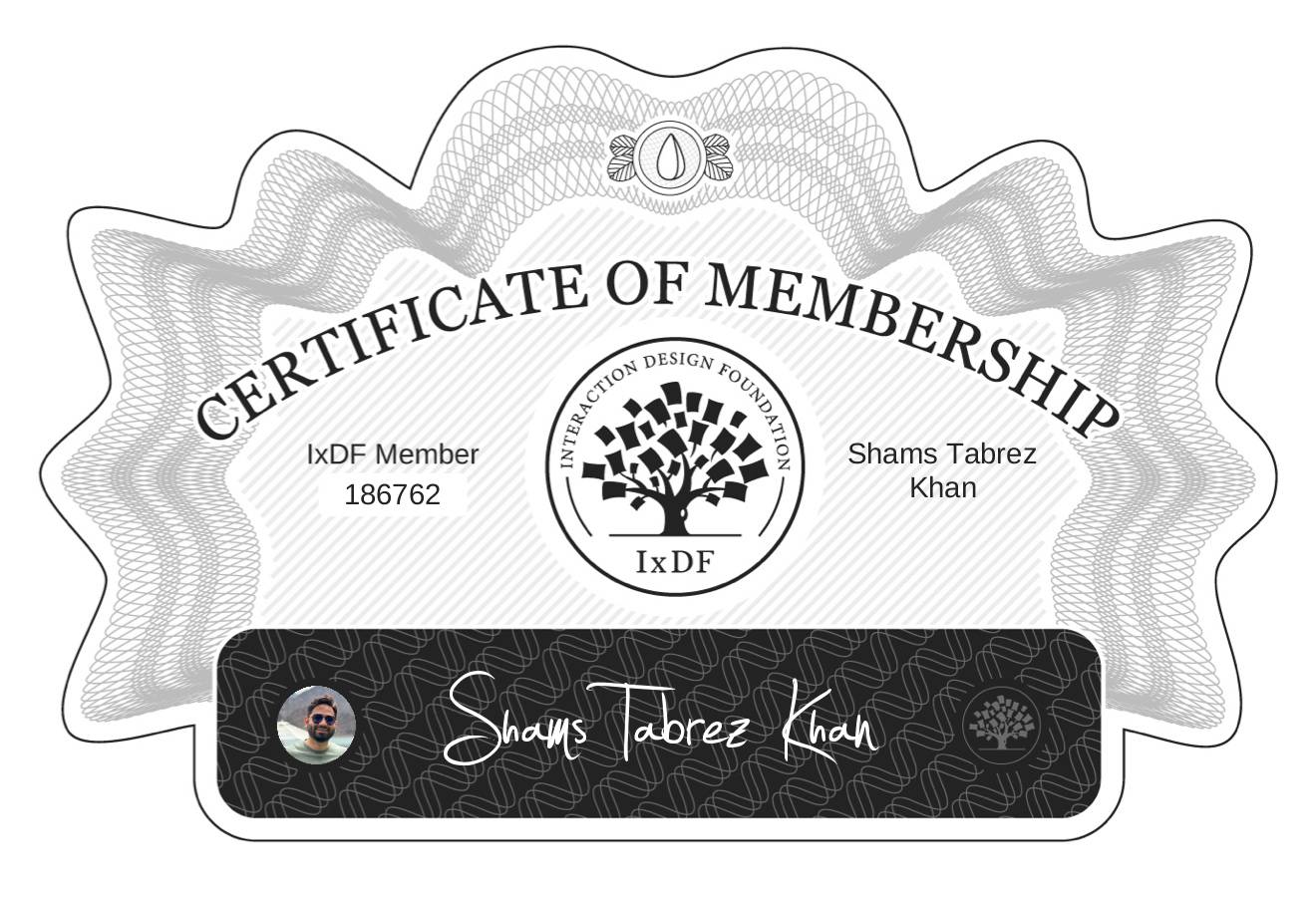 Certificate of Membership – Shams Tabrez Khan