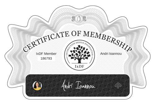Certificate of Membership – Andri Ioannou