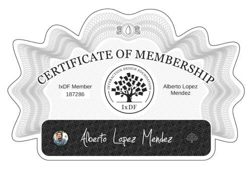 Certificate of Membership – Alberto Lopez Mendez