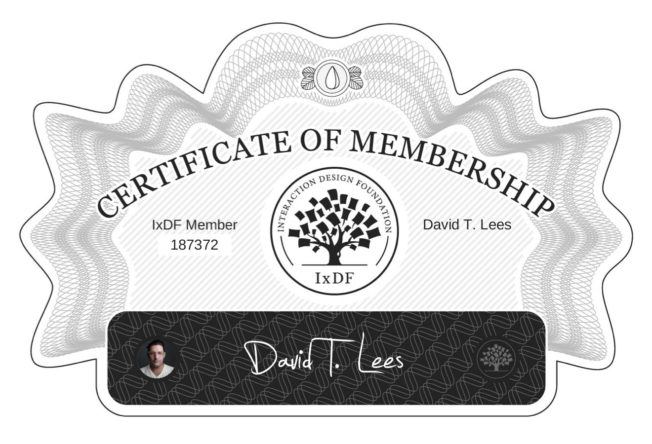 Certificate of Membership – David T. Lees
