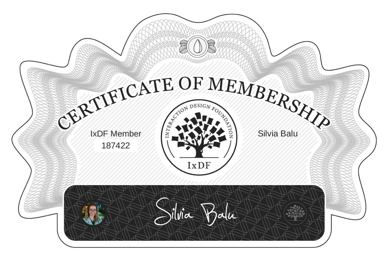 Certificate of Membership – Silvia Balu