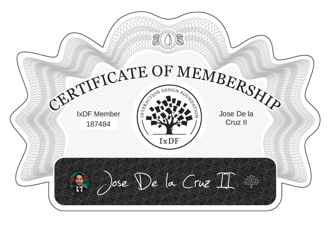 Certificate of Membership – Jose De la Cruz II