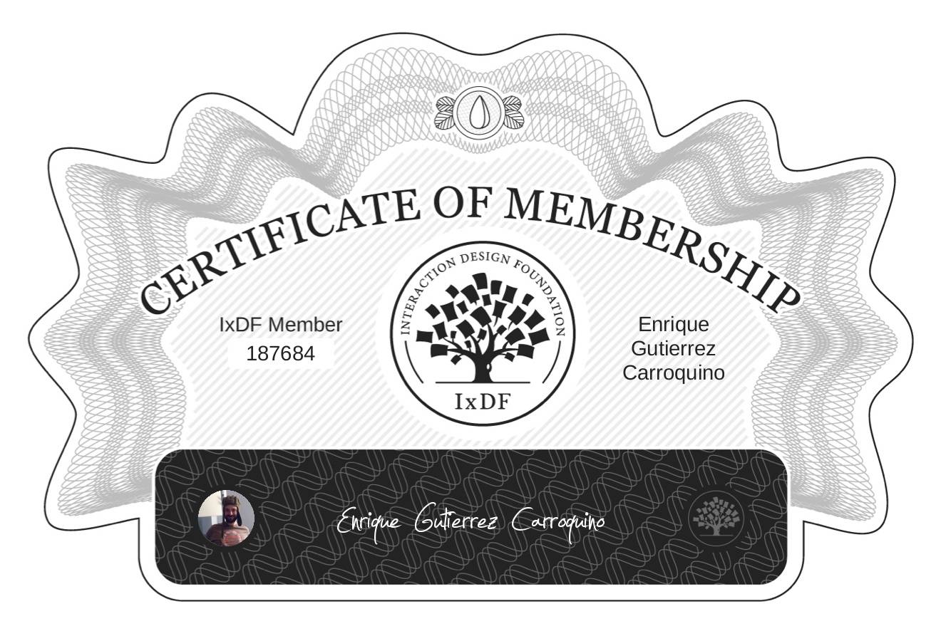 Certificate of Membership – Enrique Gutiérrez Carroquino