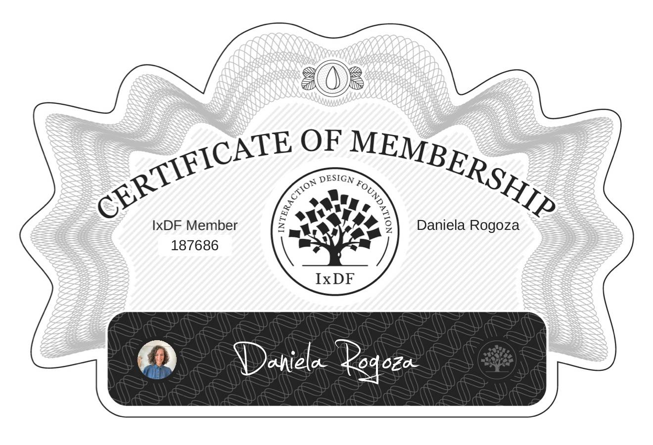 Certificate of Membership – Daniela Rogoza