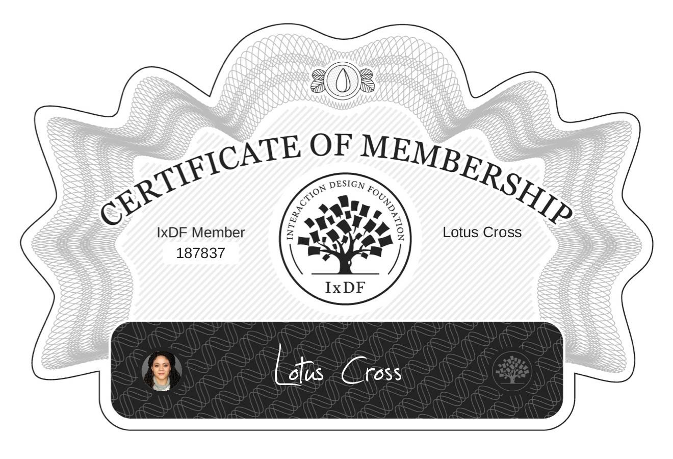 Certificate of Membership – Lotus Cross